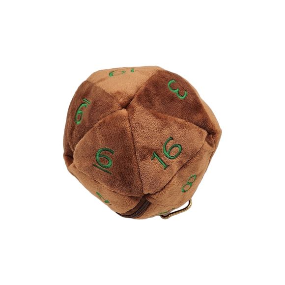 Ultra Pro Brown & Green D&D Zippered Plush Dice Bag For Dungeons and Dragons - Picture 6 of 8